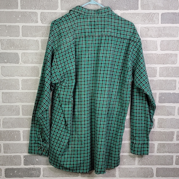 Red Oak Ranch Western Wear Apparel Blue Flannel Style Button Down Men's M Tall - Picture 8 of 11